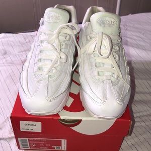 All white air max 95  big kids 5.5 women 7.5